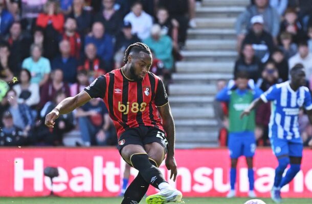Antoine Semenyo's penalty proved decisive at Bournemouth cruise past Brighton