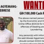 GHS100,000 bounty placed on ex-bank manager wanted for stealing over GHS30 million