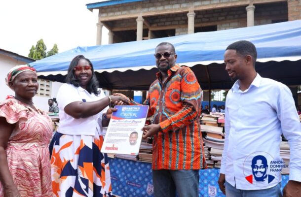 Frank Annoh-Dompreh strengthens literacy drive in Nsawam-Adoagyiri