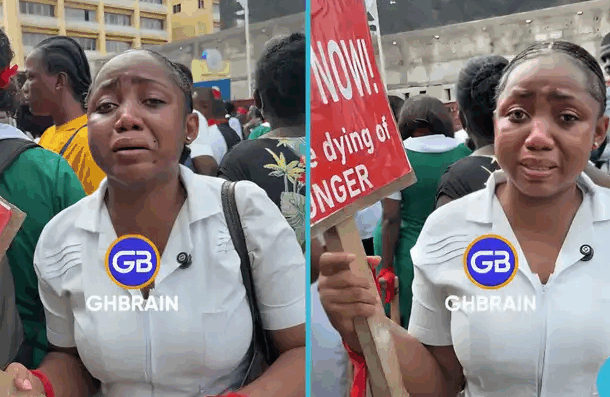 VIDEO: Korle Bu nurse in tears over 10 months of unpaid salaries