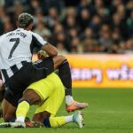 Mohammed Kudus clashes with Joelinton as Spurs crash out of Carabao Cup