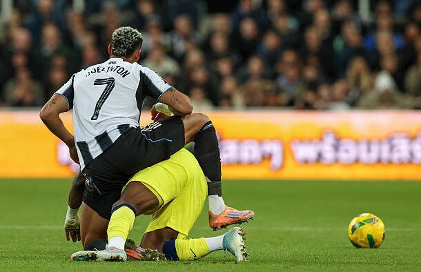 Mohammed Kudus clashes with Joelinton as Spurs crash out of Carabao Cup