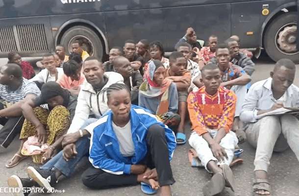 VIDEO: Police rescue 110 foreign nationals from Qnet scam operation at Kuntunse