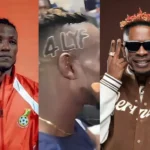 Shatta Wale hands Black Stars' Benjamin Asare an invite for his 41st Birthday celebration