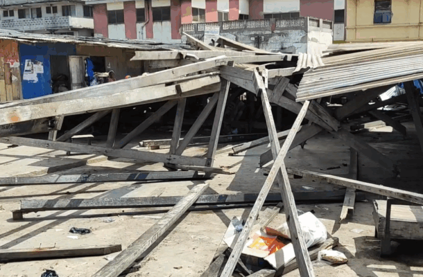 One dead in Sekondi market collapse