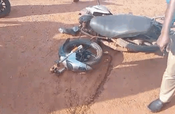 Motorcyclist battles for life after violent crash in Berekum