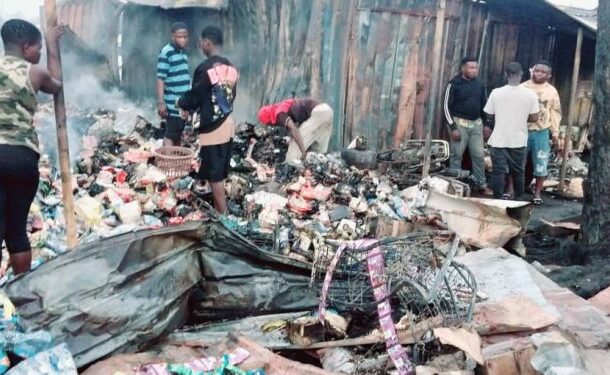 Fire ravages sections of Dodowa market; firefighters prevent major disaster