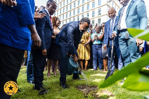 BoG Governor marks Cedi@60 with symbolic tree-planting exercise