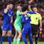 Idrissa Gueye sees red after slapping Everton teammate in United win