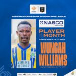 Northern City FC's Wungah Williams and FC Ashantigold's Ernest Okyere win historic Division One NASCO player and coach of the Month