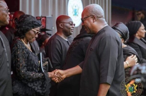 Prez. Mahama pays glowing tribute to Nana Konadu, hails her as a national trailblazer