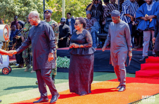 Prez Mahama visits Salaga to console Executive Secretary after mother’s passing