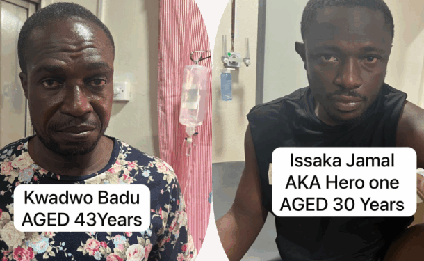 Police arrests two suspected robbers in violent Mpatasie carjacking at Ofankor