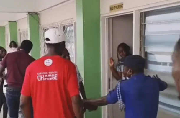 Angry NDC youth storm Koforidua Hospital, demand transfer of Medical Director