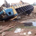 One dead, several injured as cargo truck plunges into broken bridge in North East Region
