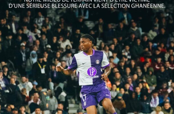Francis Abu ruled out of 2026 World Cup after broken leg, confirms Toulouse FC