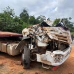 Burkinabé truck driver injured after swerving to avoid VIP Bus on Accra-Kumasi road