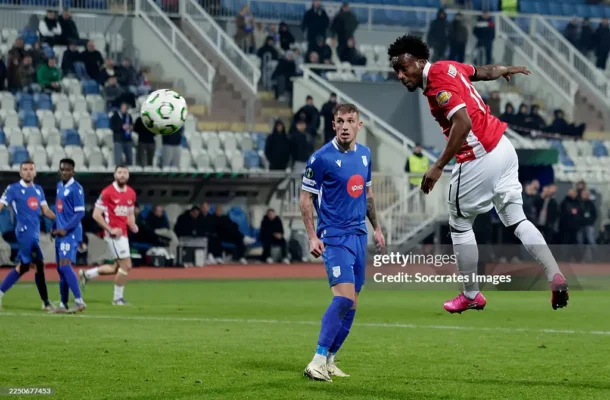 UECL: Ibrahim Sadiq scores a late header in AZ Alkmaar win over Drita
