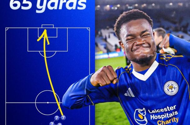 Abdul Fatawu Issahaku reacts to his "unbelievable" goal against Ipswich