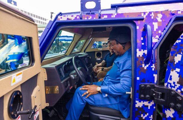 Mahama hands over 40 armoured vehicles to police