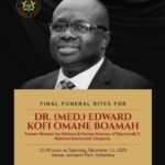 Final funeral rites for Omane Boamah held in Koforidua today