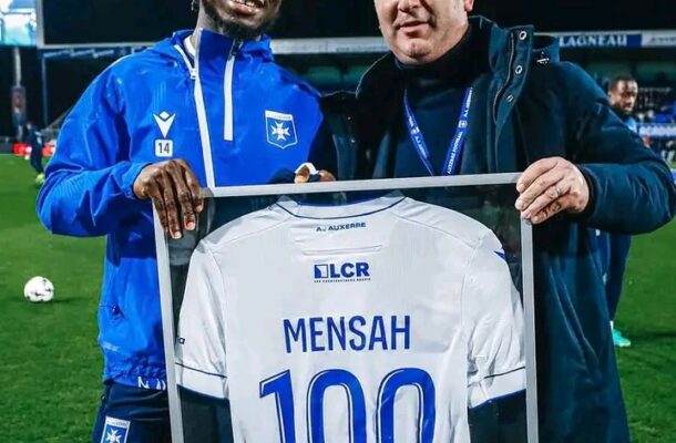 Gideon Mensah reaches 100 games for Auxerre in narrow defeat to PSG
