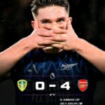 EPL: Arsenal beat Leeds to open seven-point lead at the top