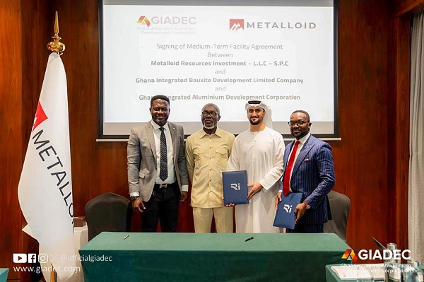GIADEC, Metalloid, and GIBDLC Sign US$60 Million agreement to boost Bauxite Mining in Nyinahin