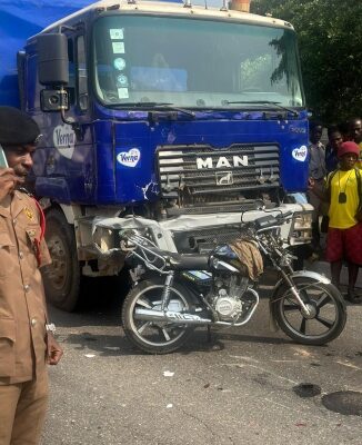 Tragic accident kills motor bike rider at Anyaa