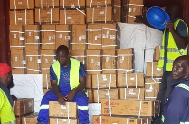 Customs intercept 25m suspected illicit tablets hidden in ceiling fan containers at Takoradi Port