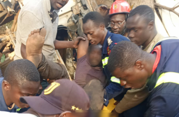 Truck plunges off Sawla–Wa highway, driver rescued from wreckage