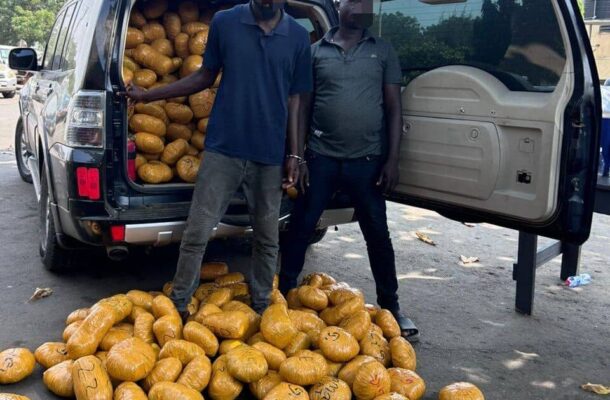 Tema Police intercept over 1600 parcels of suspected drugs; two suspects arrested