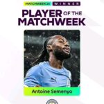 Semenyo wins Premier League Player of the Week after Fulham masterclass