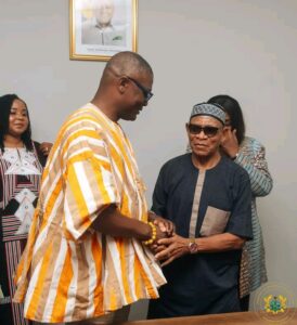 Ghana’s football legends pays courtesy call on Sports Minister Kofi Adams  ‎