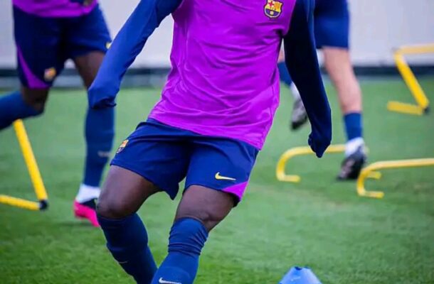 Abdul Aziz Issah returns to training after injury lay-off at Barcelona Athletic ‎