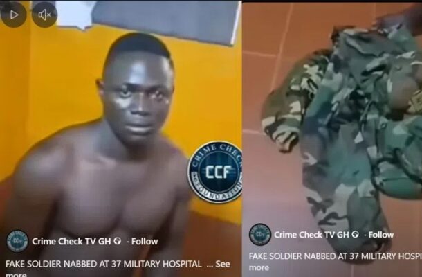 Fake soldier exposed at 37 Military hospital after years of living a lie