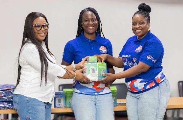 Karen Nyuiemedi Kemetse donates health screening equipment to NPP Loyal Ladies