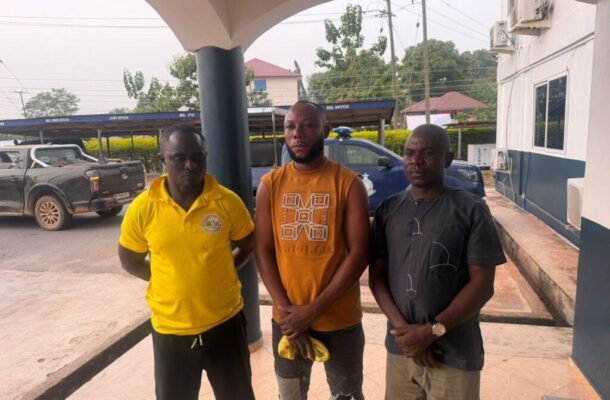 NAIMOS taskforce clamps down on illegal mining in Bekwai, arrests alleged bribe givers