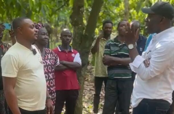 Kojo Oppong Nkrumah engages cocoa farmers in Ofoase-Ayirebi