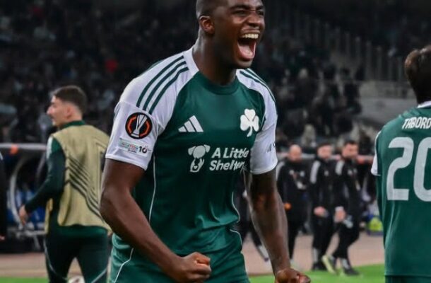Greek-Ghanaian Tetteh scores brace in Panathinaikos draw with Viktoria Plzeň