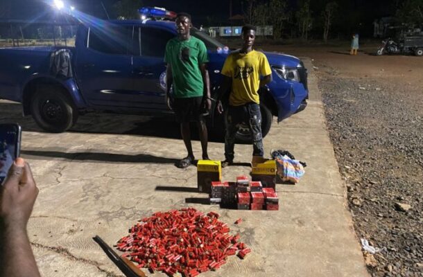 Police intercept truckload of ammunition in Dambai, two suspects arrested