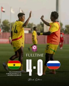 Black Queens thrash Russia 4-0 at Pink Ladies Cup