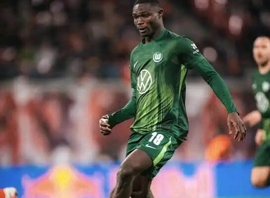 Jonas Adjetey makes Wolfsburg full debut in their defeat to Hamburger  ‎