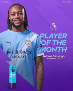 An incredible moment for me – Semenyo after winning premier league player of the month ‎