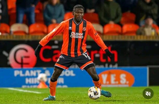 Emmanuel Agyei scores with a dominant display against Celtic