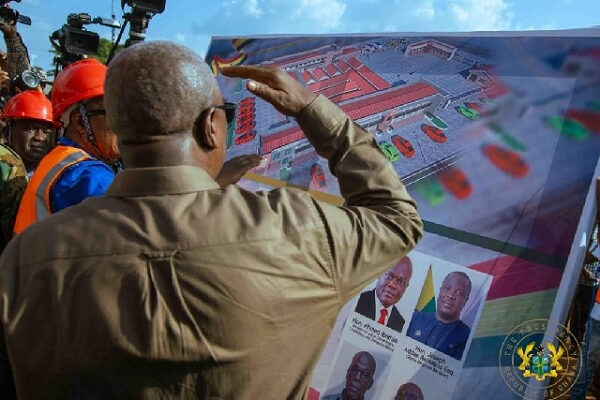 President Mahama launches construction of 24-Hour Model Market in Dormaa Ahenkro