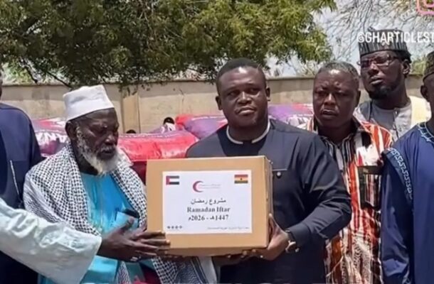 Ramadan: Sam George supports Ningo-Prampram Muslims with 250 bags of rice, 150 boxes of oil