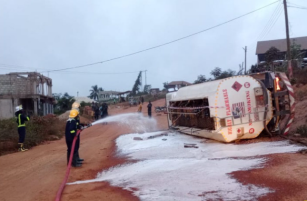 GNFS averts potential fuel tanker explosion at Wassa Kwabeng
