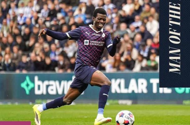 Cyril Edudzi scores in Randers defeat to Odense, wins MVP